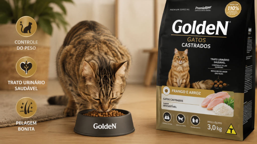 Racao Golden Gatos Castrados Frango e Arroz Vale a Pena em 2026