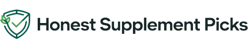 Honest Supplement Picks logo - trusted supplement reviews with shield checkmark and leaf icon