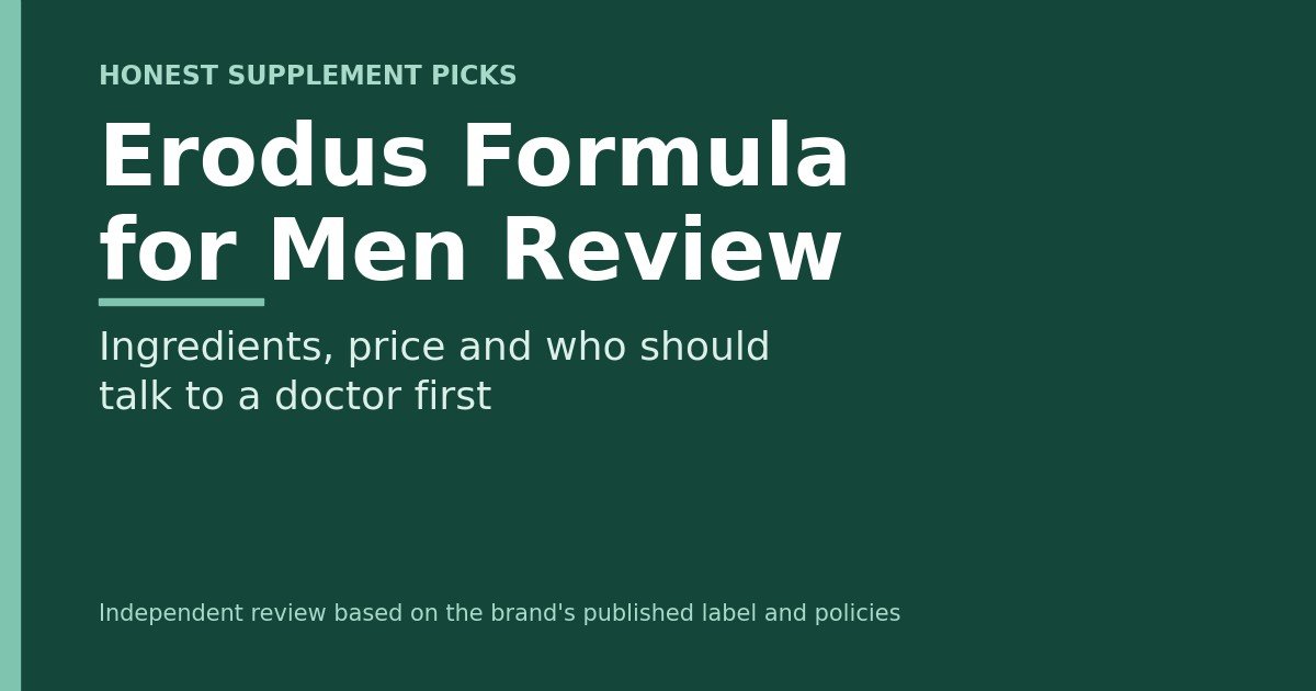 Erodus Formula for Men review